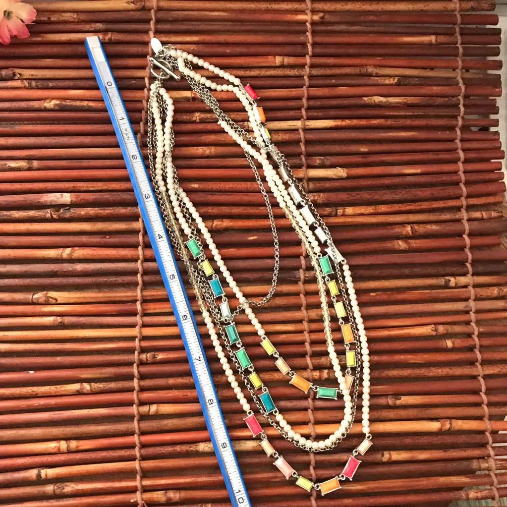 Ann Taylor Multi Strand layer necklace - Image 4