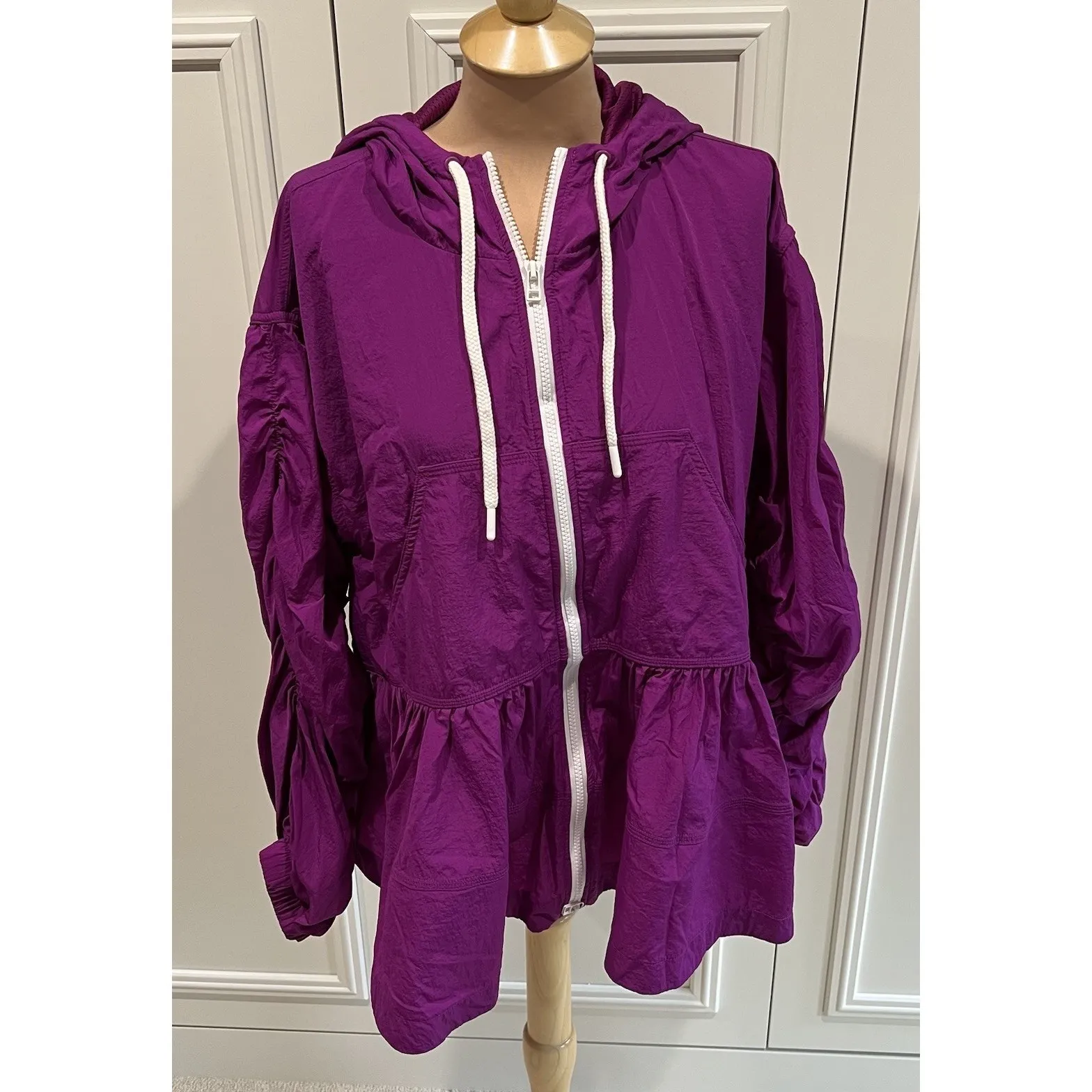 Daily Practice Freestyle Jacket Purple‎ Babydoll Anthropologie Oversized Preppy Purple - Image 2