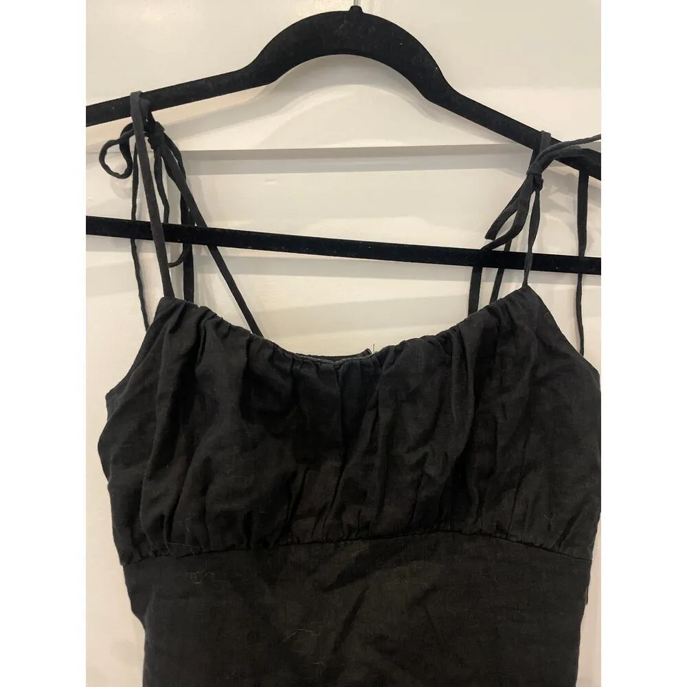 Urban Renewal Black EcoVero Linen Mini Dress and Sage Waffle Knit SunDress, S - Image 6