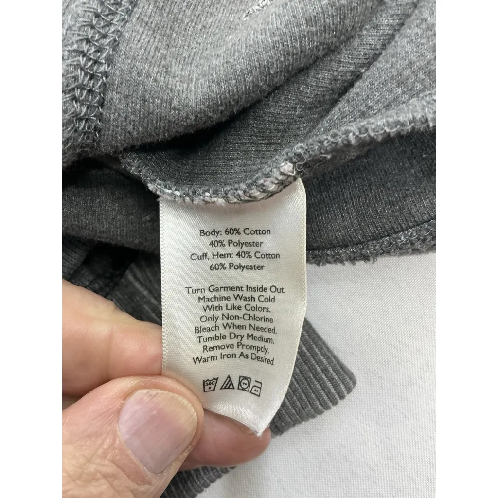 Womans Eddie Bauer Pullover Sweatshirt large Gray Mock Neck Long Sleeve 1/4 Zip - Image 4