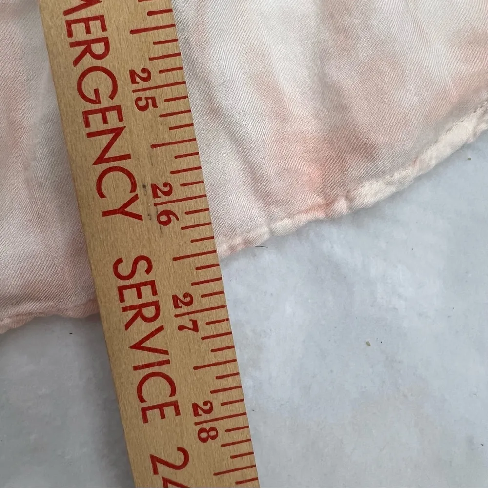 BELLA DAHL Womens Shirt Tail Button Down Coral Sunset Tye Dye Shirt Sz S Boho - Image 12