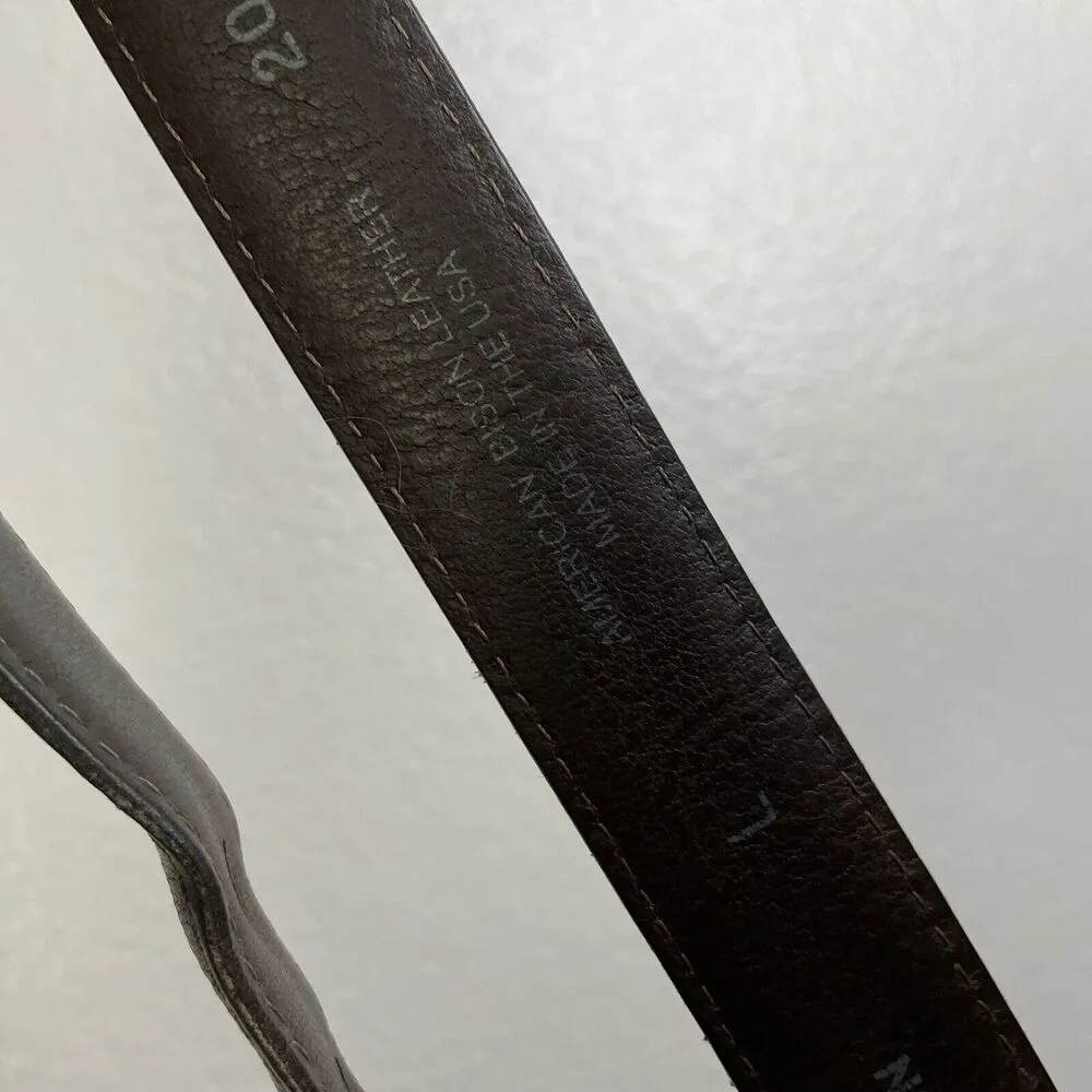 Vintage Bison Western Belt Womens Large Corsican Leather Brown Cowgirl 20212 - Image 8