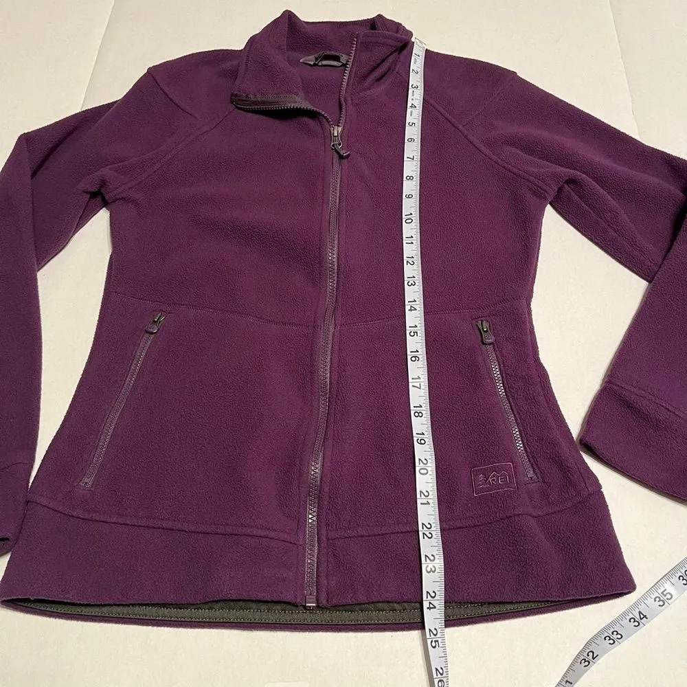 REI Womens Purple Full Zip Fleece Jacket‎ Size Small Outdoor Hiking Layer - Image 4