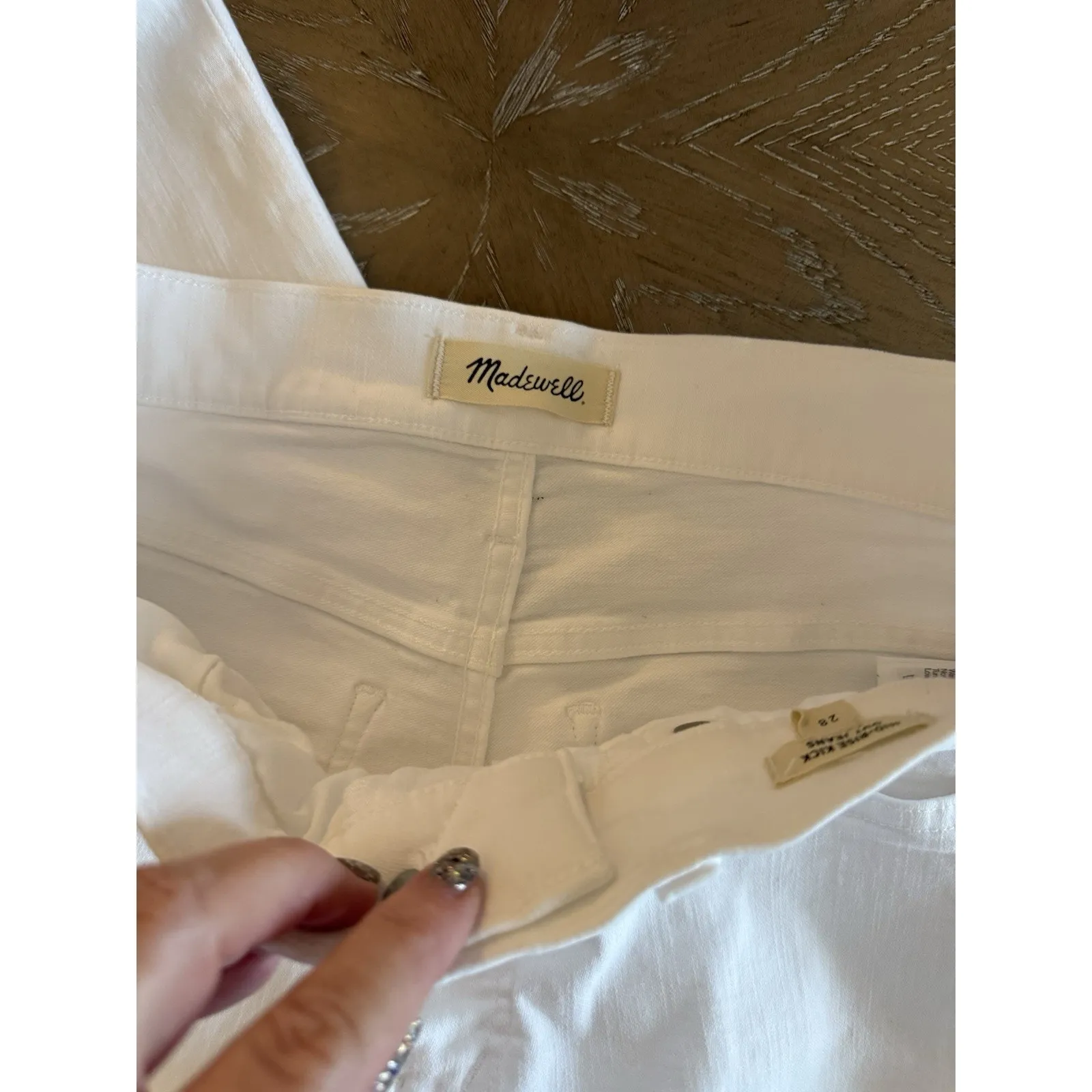 Madewell kick out full length jeans Size 28 White - Image 5