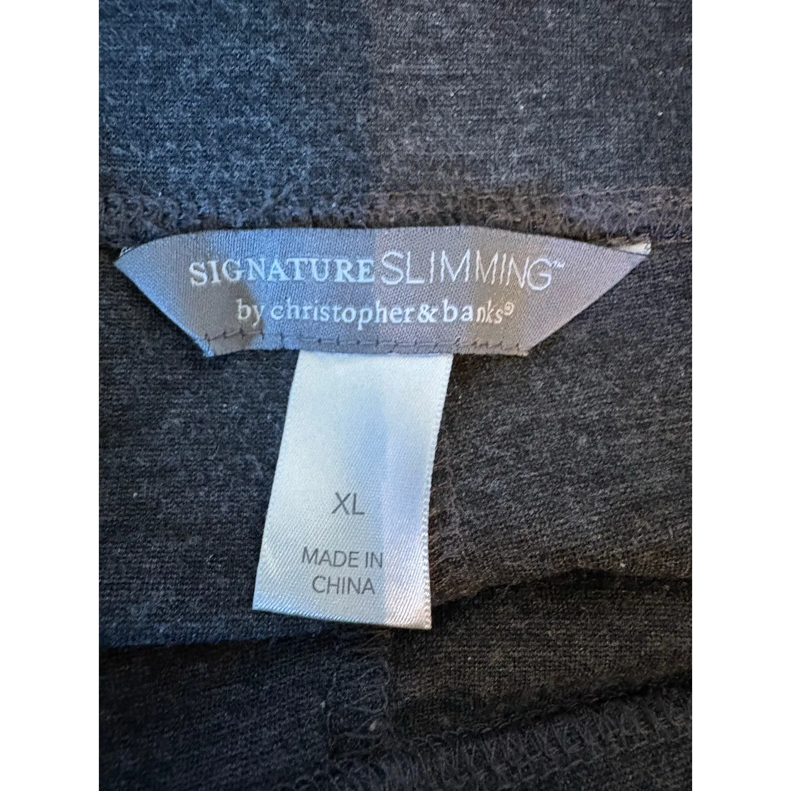 Christopher & Banks Signature slimming Pull on stretch pants gray XL - Image 2