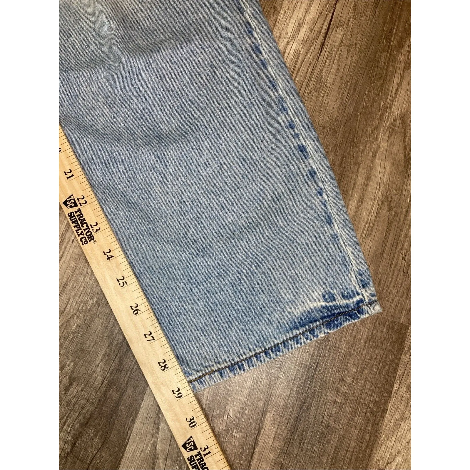 Levis Jeans Womens 25x29 Blue Baggy Dad Wide Leg Flare Premium Denim Big E - Image 10