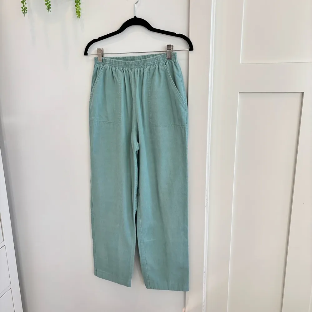 Alfred Dunner Vintage Seafoam Green Women's Corduroy Pants Made in USA Size 8 - Image 2