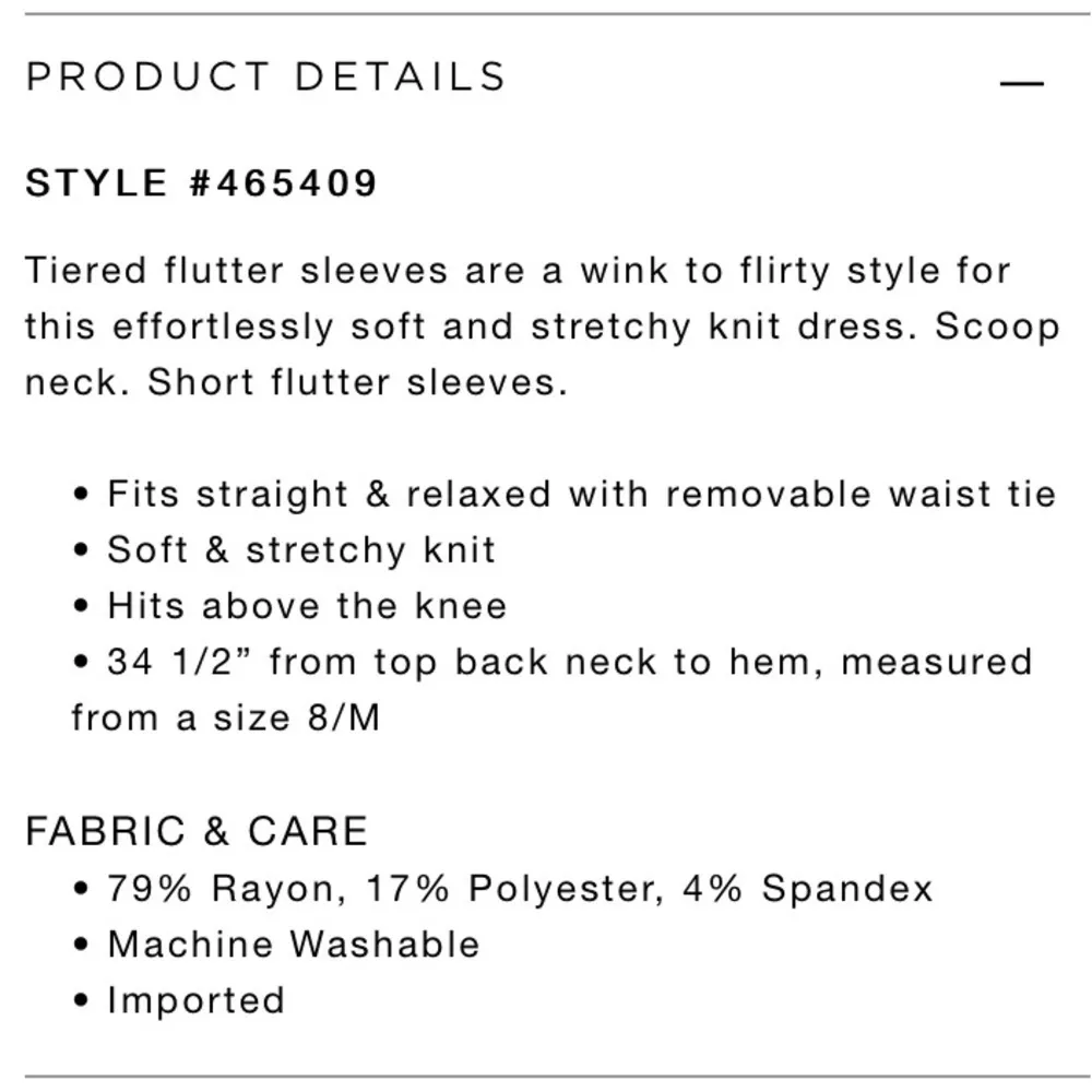 NWT LOFT Gray Short Sleeve Tiered Flutter Knit Mini Dress sz Medium - Image 4