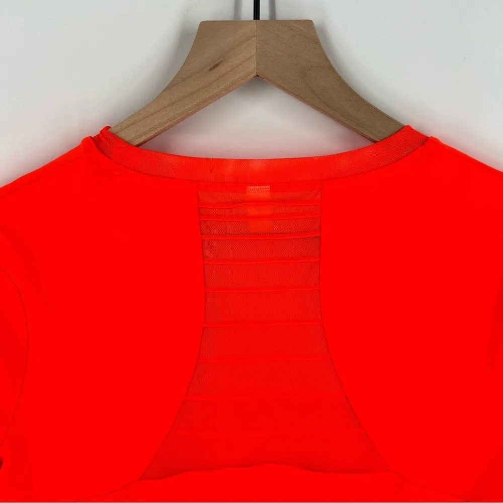Under Armour‎ Womens Size S Orange HeatGear Pintuck Short Sleeve Shirt - Image 11