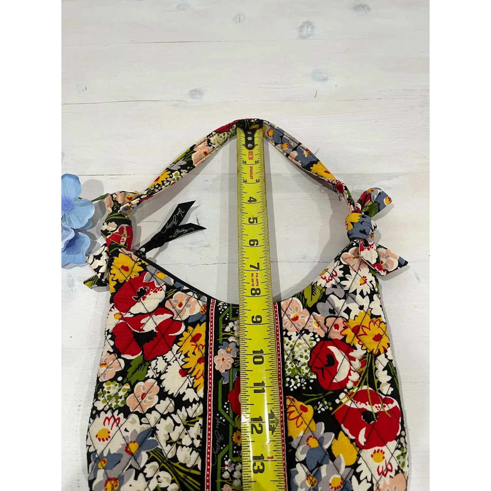 Vera Bradley Floral Quilted Hobo‎ Bag Purse Zip Top Colorful - Image 4