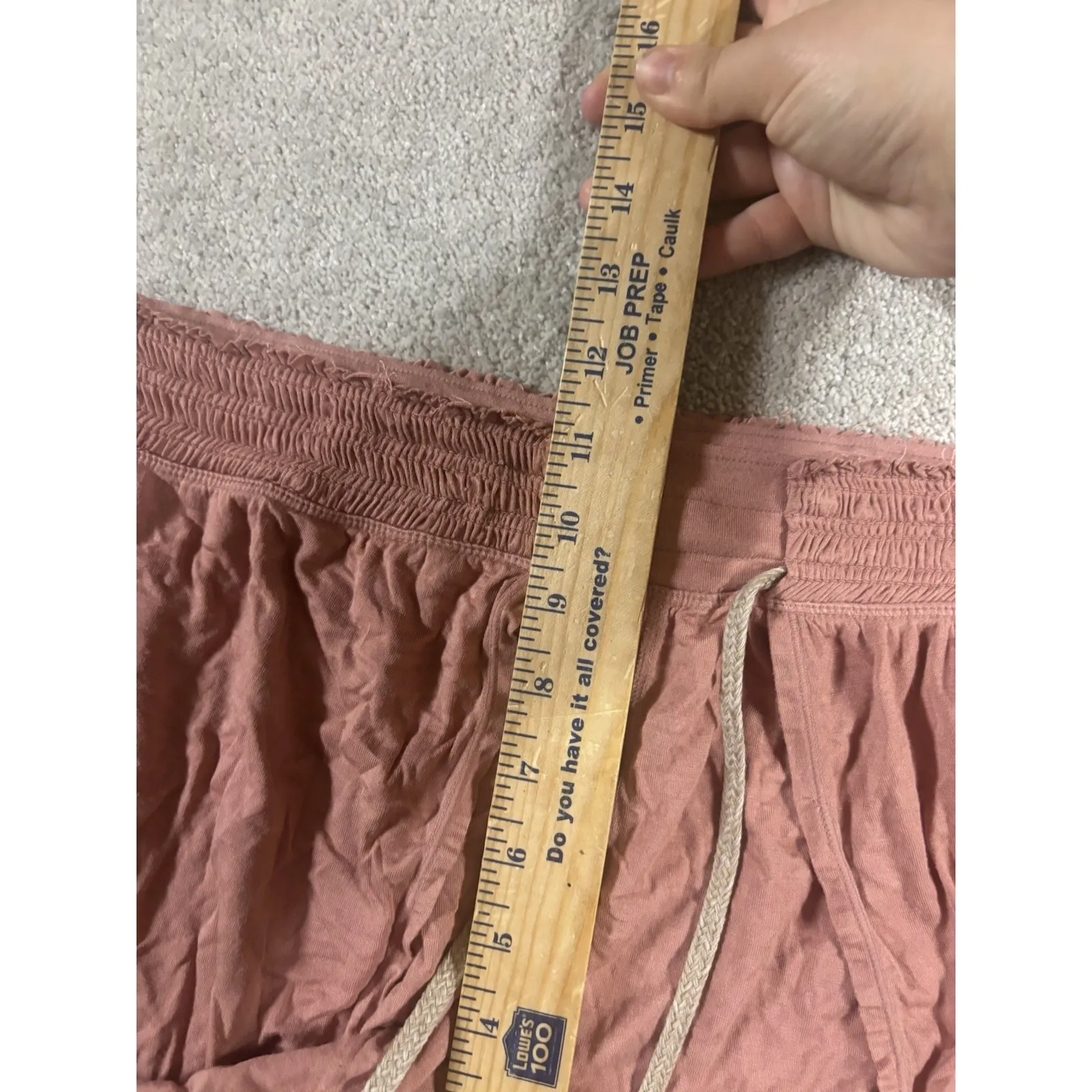 free people movement shorts‎ peach flowy drawstring large - Image 7