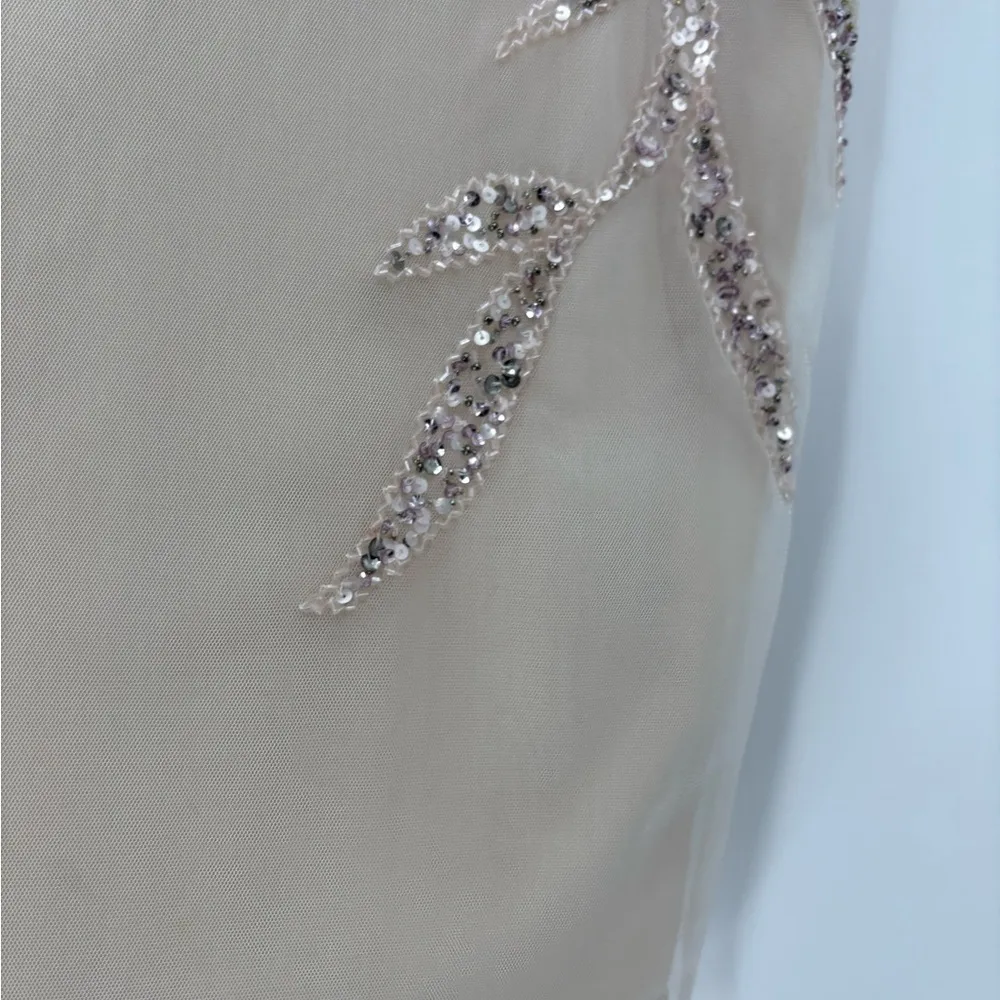 adrianna papell Embellished Mesh Sequin Cocktail wedding Formal Gown dress 2 NWT - Image 11