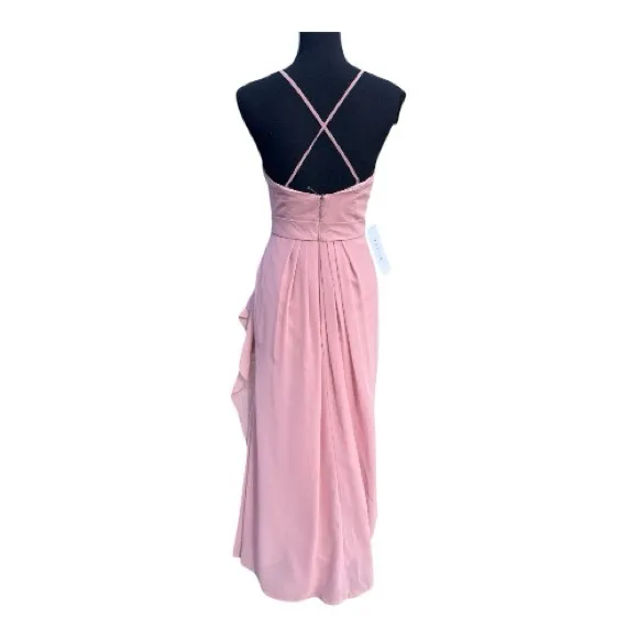 Aziza dusty rose formal bridesmaid party prom dress nwt size 2 Pink - Image 2