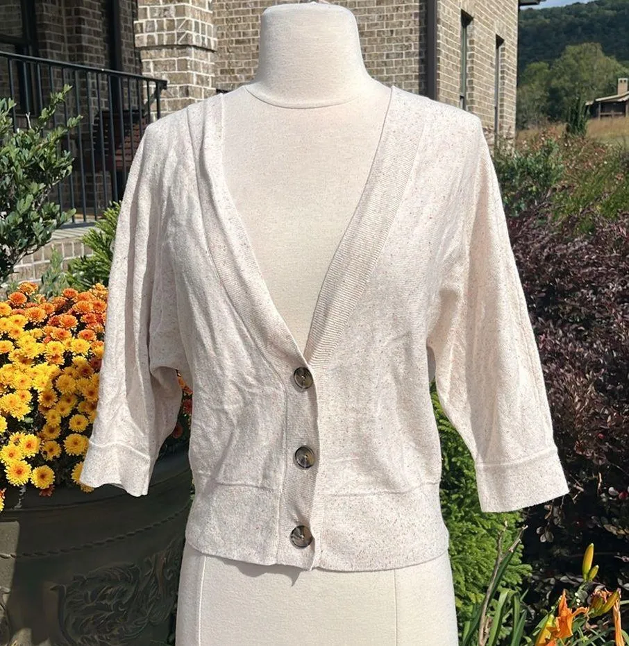 Oversized American Eagle Oatmeal Speckled Sweater - Image 7