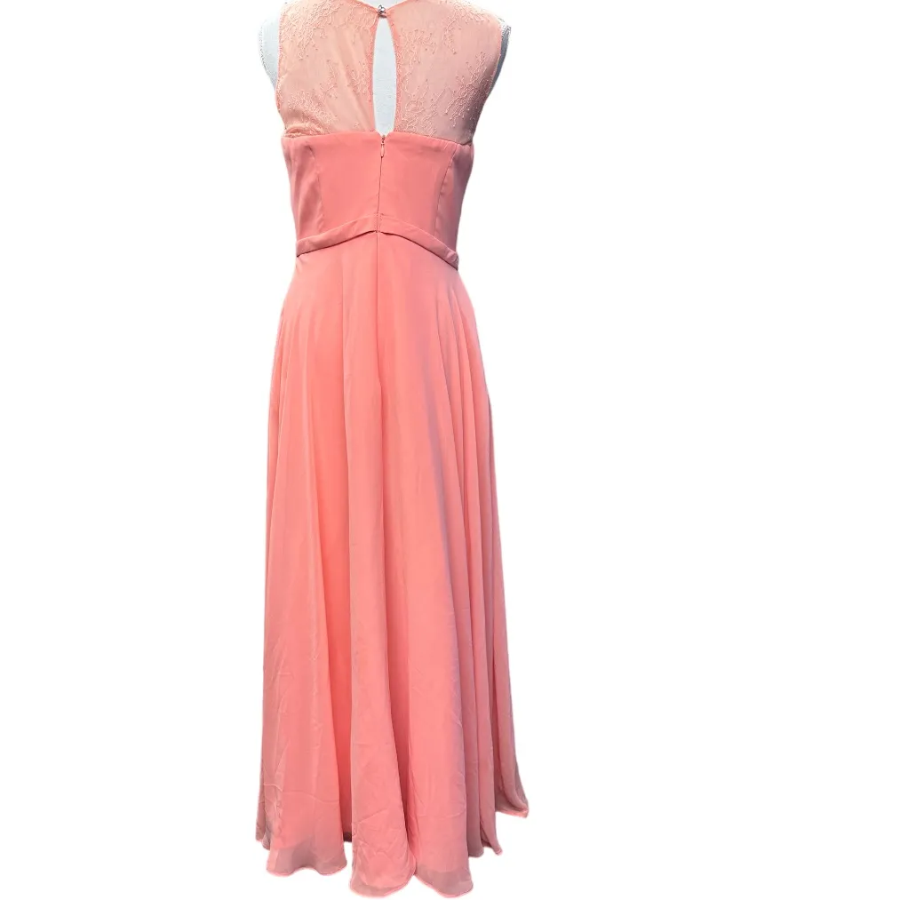 Azazie Peach /‎ Watermelon Color Prom Formal Event Dress - Image 4