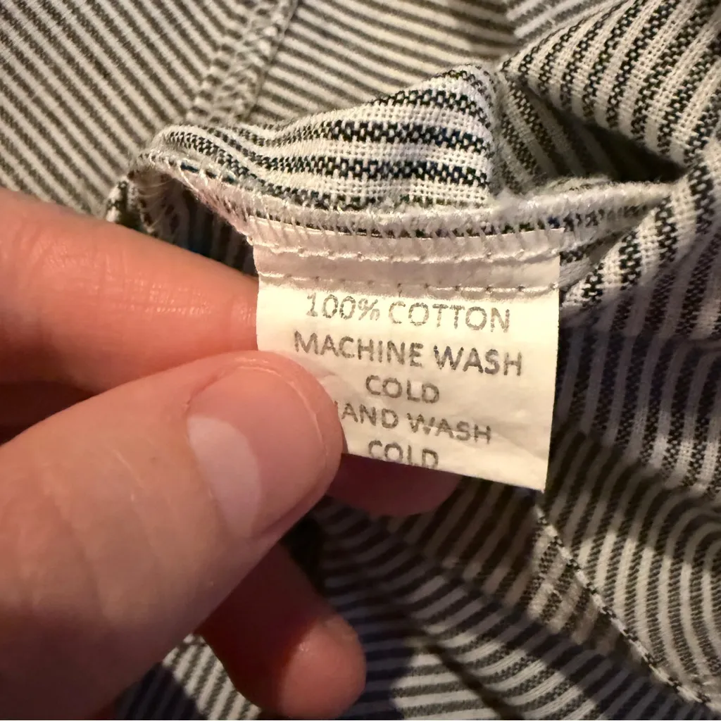 Brandy Melville Gray & White Striped‎ Off The Shoulder 3/4 Sleeve Top One Size - Image 4