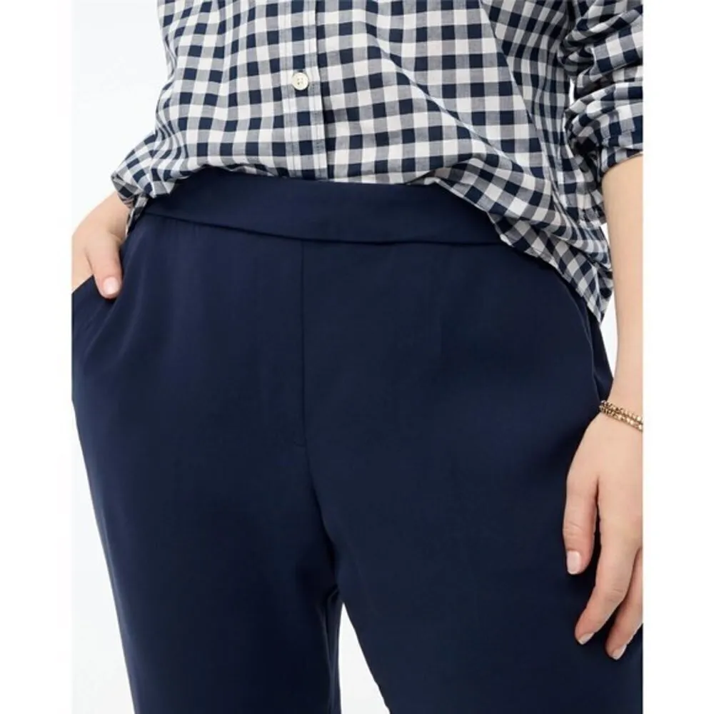 J. Crew Classic Jamie Pants with Elastic Waist Navy Blue Plus Size 22 NWT - Image 3