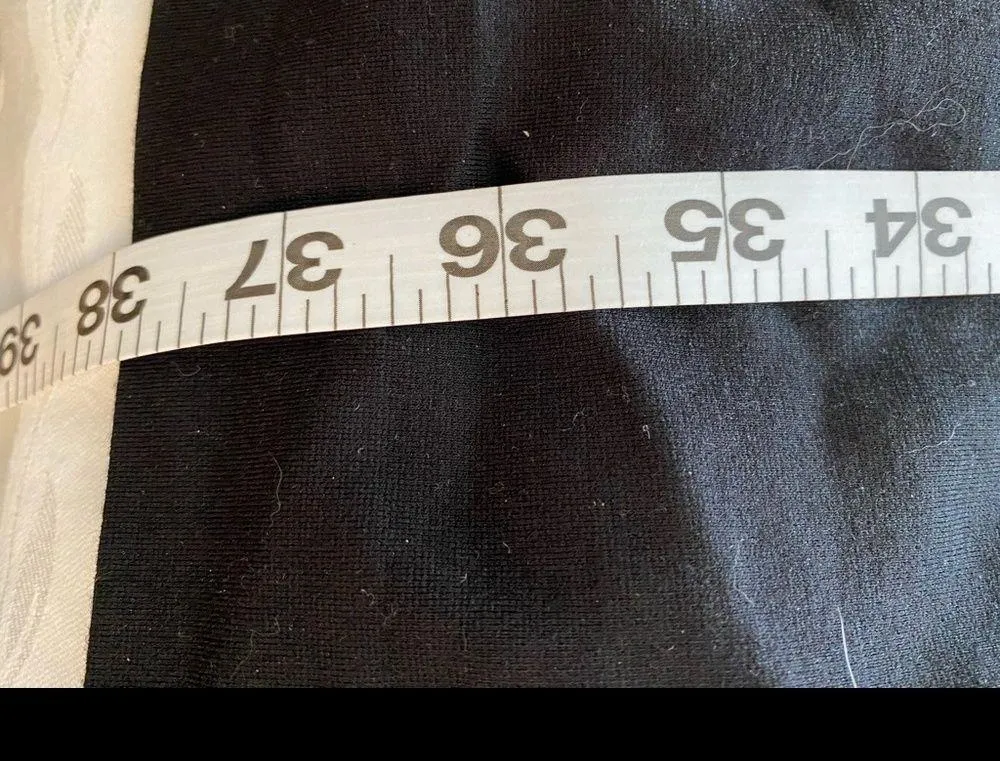 LOFT Sleeveless Chiffon & Ponte Knit Black & Gray Dress sz 14 - Image 5