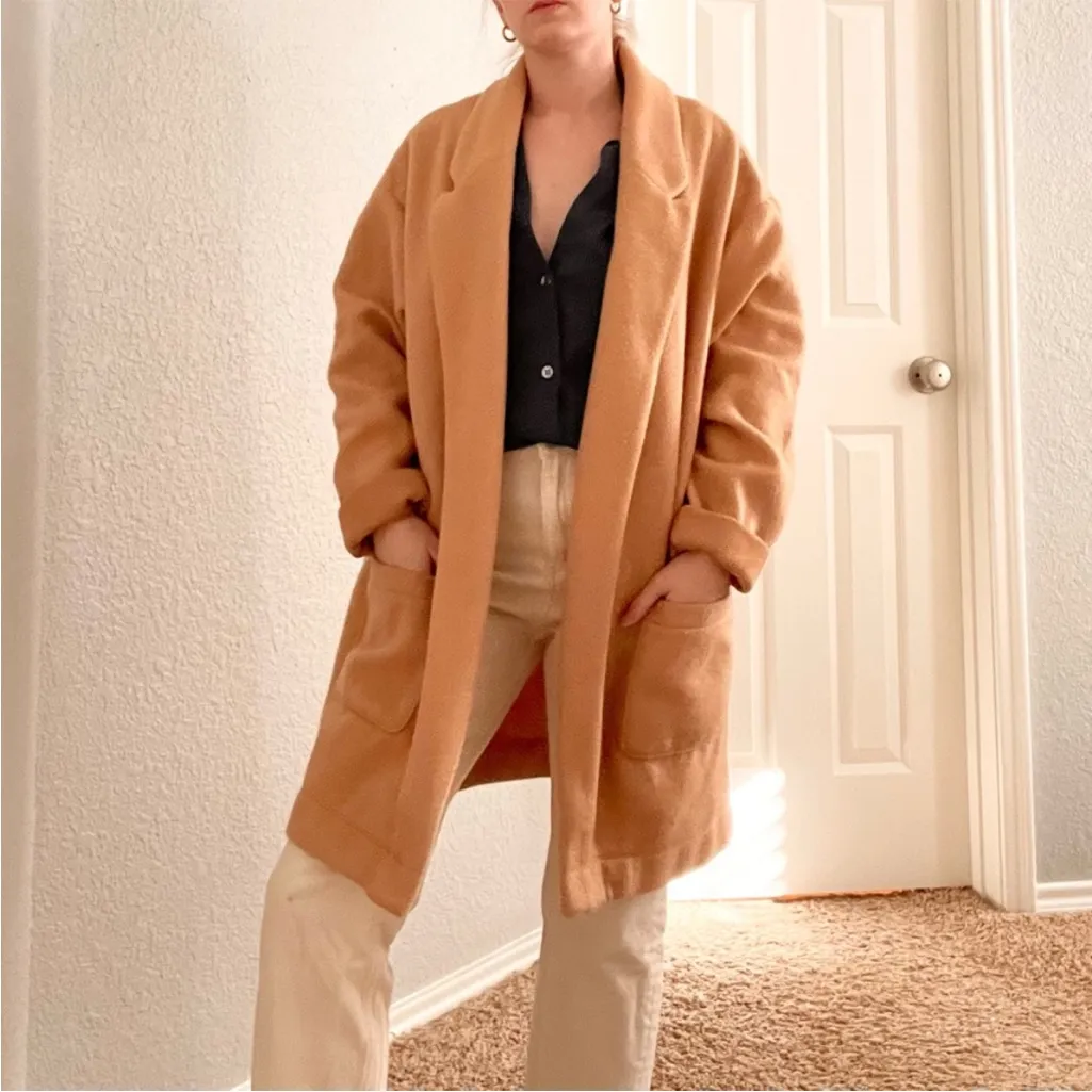 Cozy Tan Long Coat - Image 6