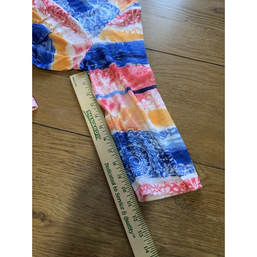 Alfred Dunner Women Size Medium Colorful Tunic Top Stretch Beach Vacation Summer - Image 7