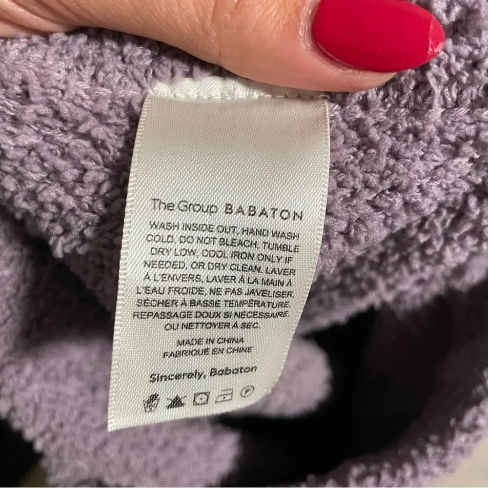 Aritzia The Group Babaton Retrea Fuzzy Lounge Short Purple- Size Small - Image 10