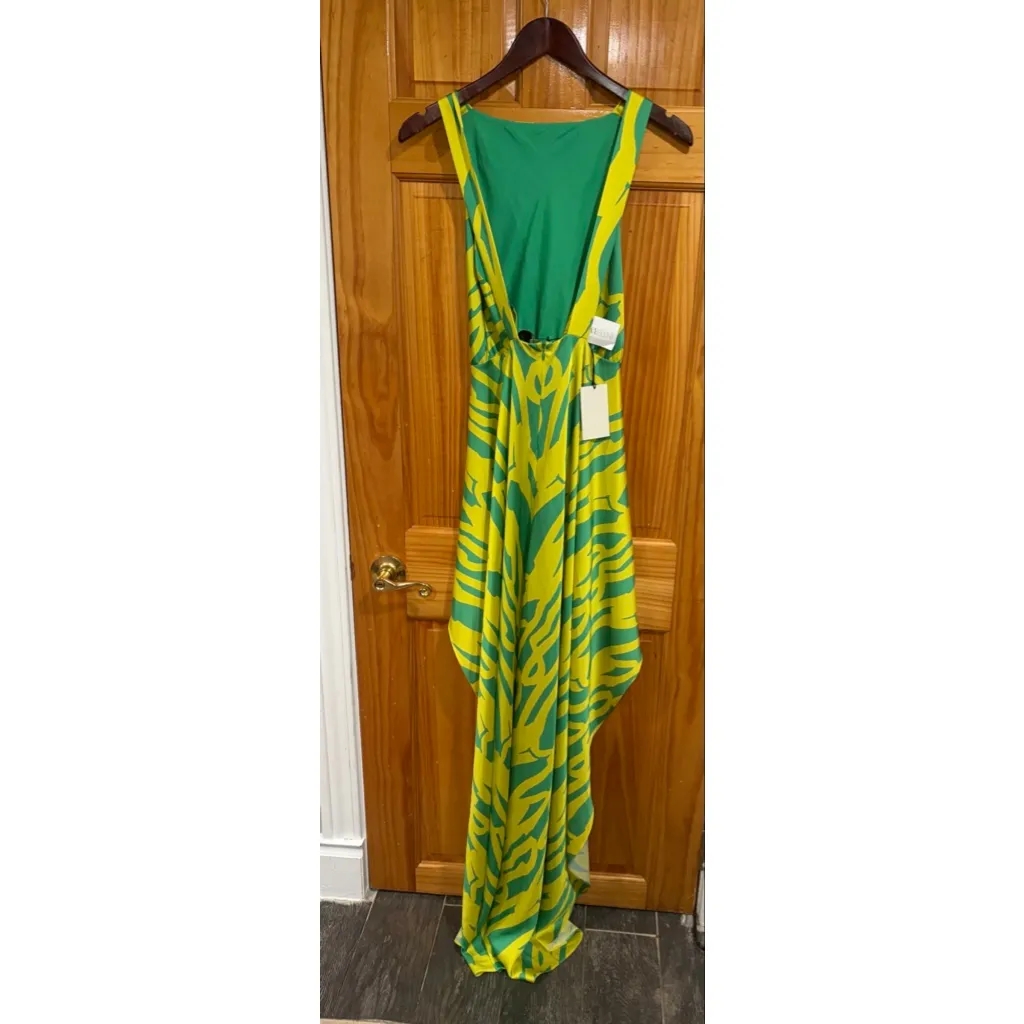 Alexis Rajiya Dress Citrus Green Yellow Asymmetrical High Low Hem Size XS NWT - Image 5