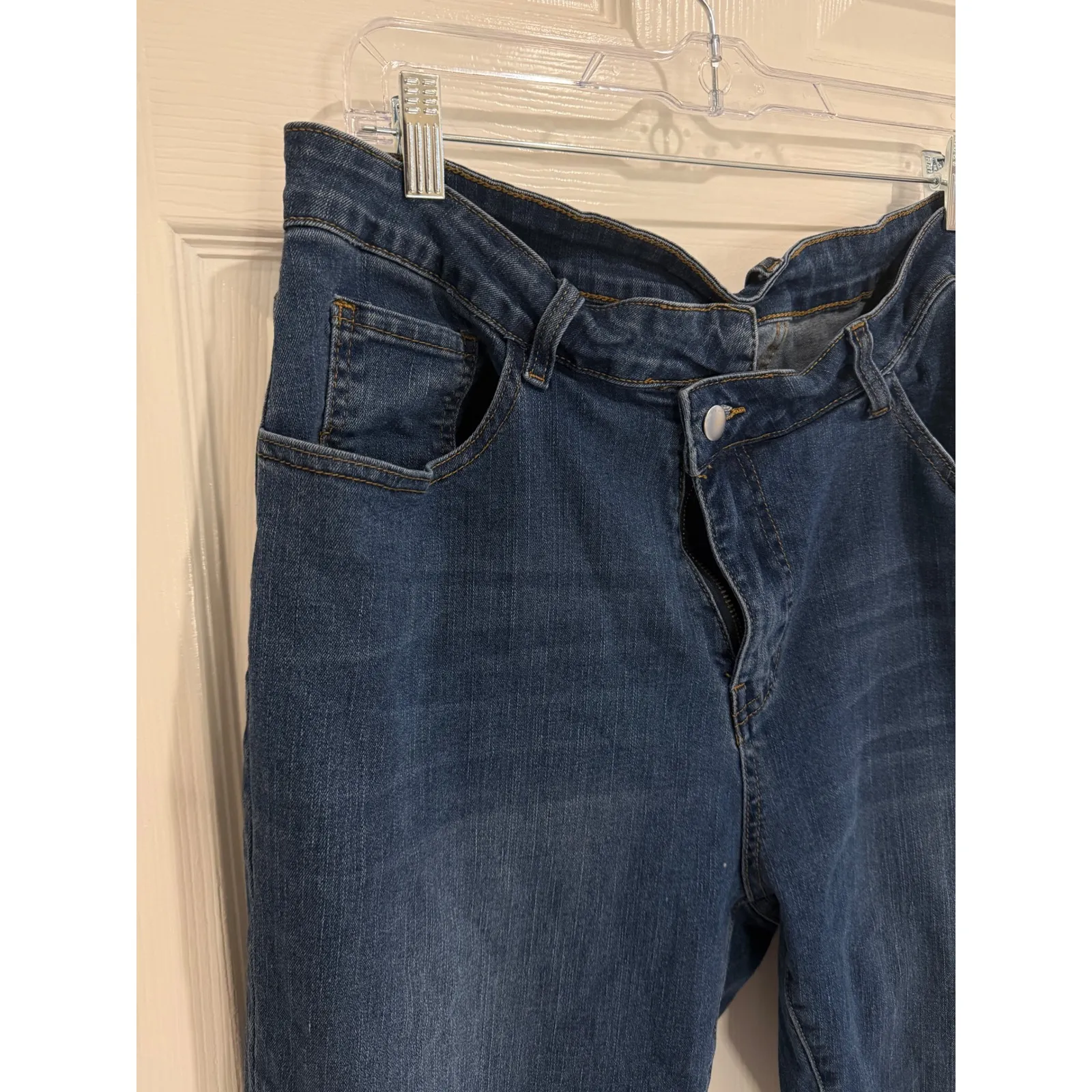 Shein Curve Mom Jeans High Rise Dark Wash Denim Comfort‎ Stretch 2XL - Image 2