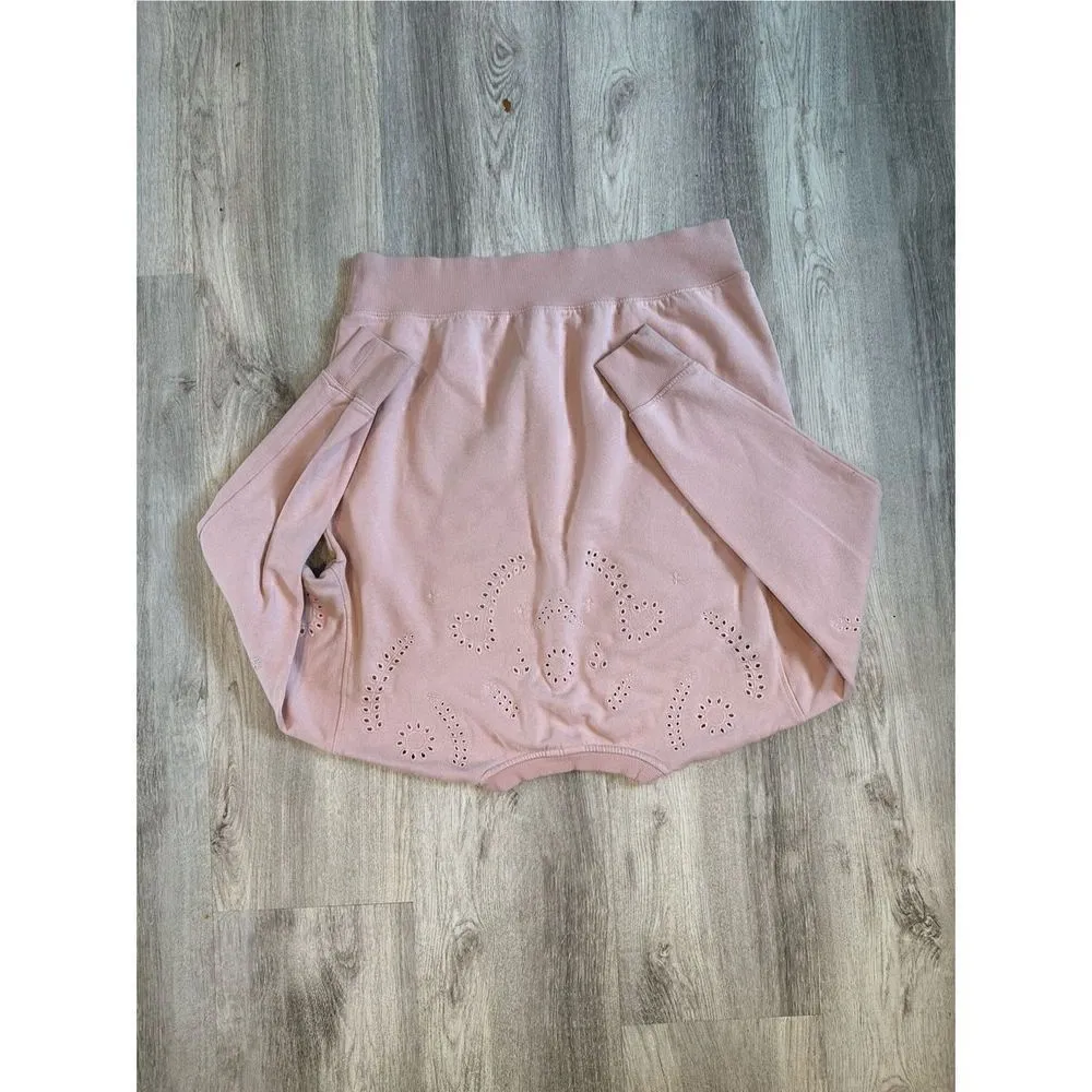H&M Blush Pink Embroidered Crewneck Sweatshirt - Image 2