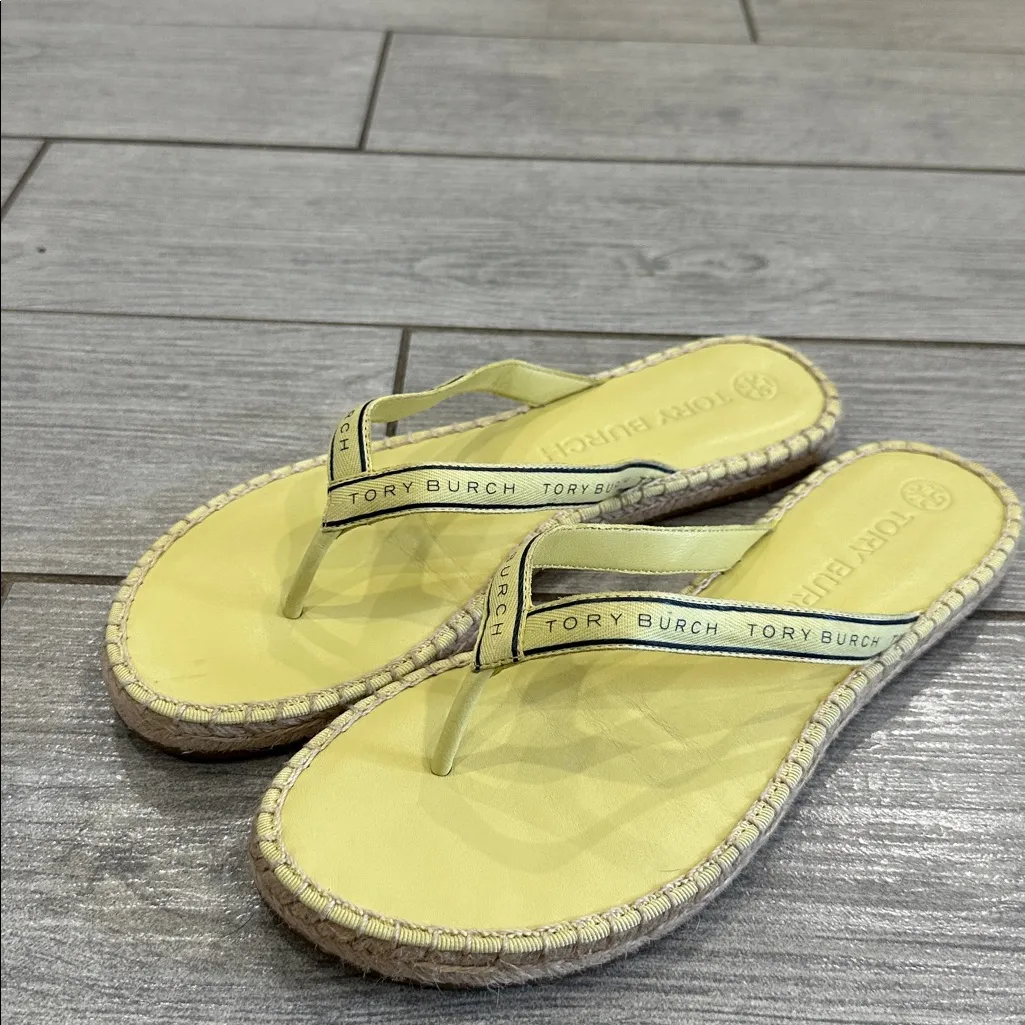 Tory Burch Ribbon Thong Espadrille Sandals - Image 3