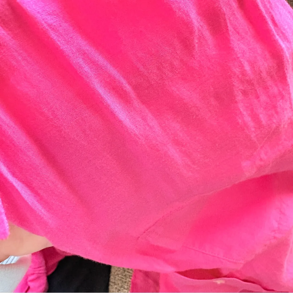 Ann Taylor Bright Pink Button-Up Shirt Small - Image 5