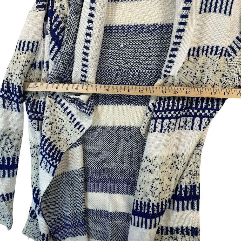Cottagecore Cowgirl Women Blue Open Cardigan Lulu Fushi Waterfall Sweater M READ Size M - Image 6