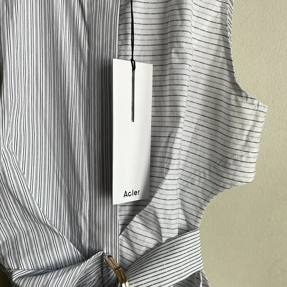 ACLER Edgar Dress In White Stripe Size 4 - Image 7