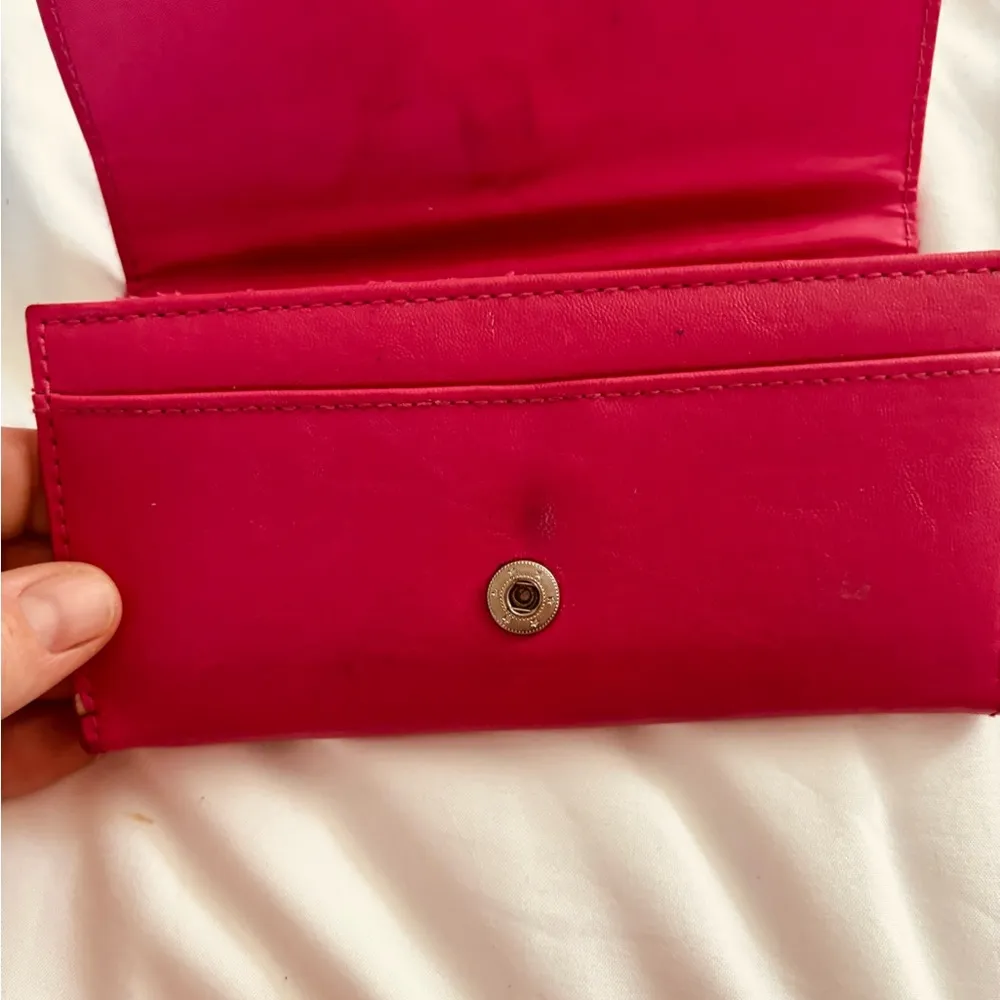 Red Studded Bow Clutch Pink - Image 4