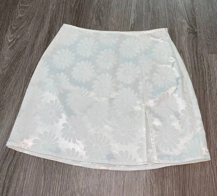 Flower print slit mini skirt - Image 2