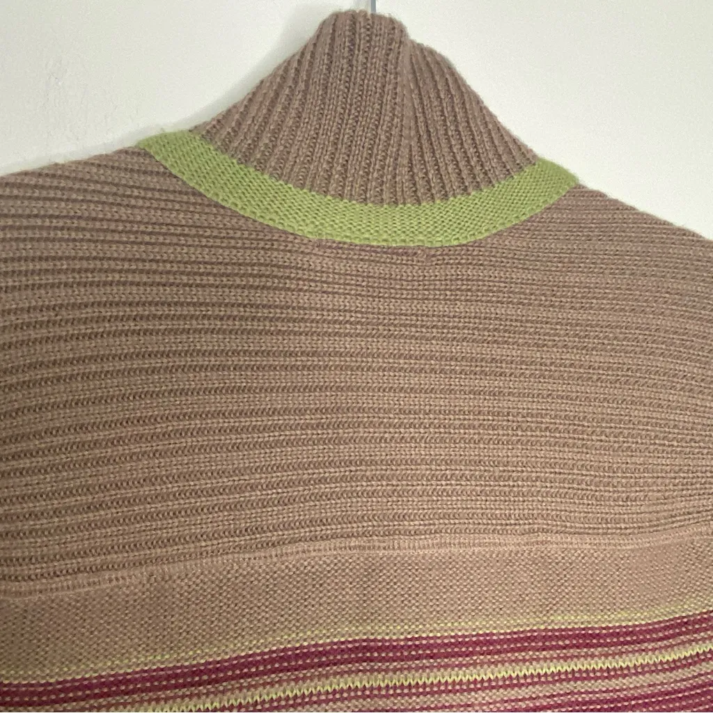 Christopher & Banks Wool Blend Color Block Chunky Knit Cardigan Sweater Sz S - Image 5