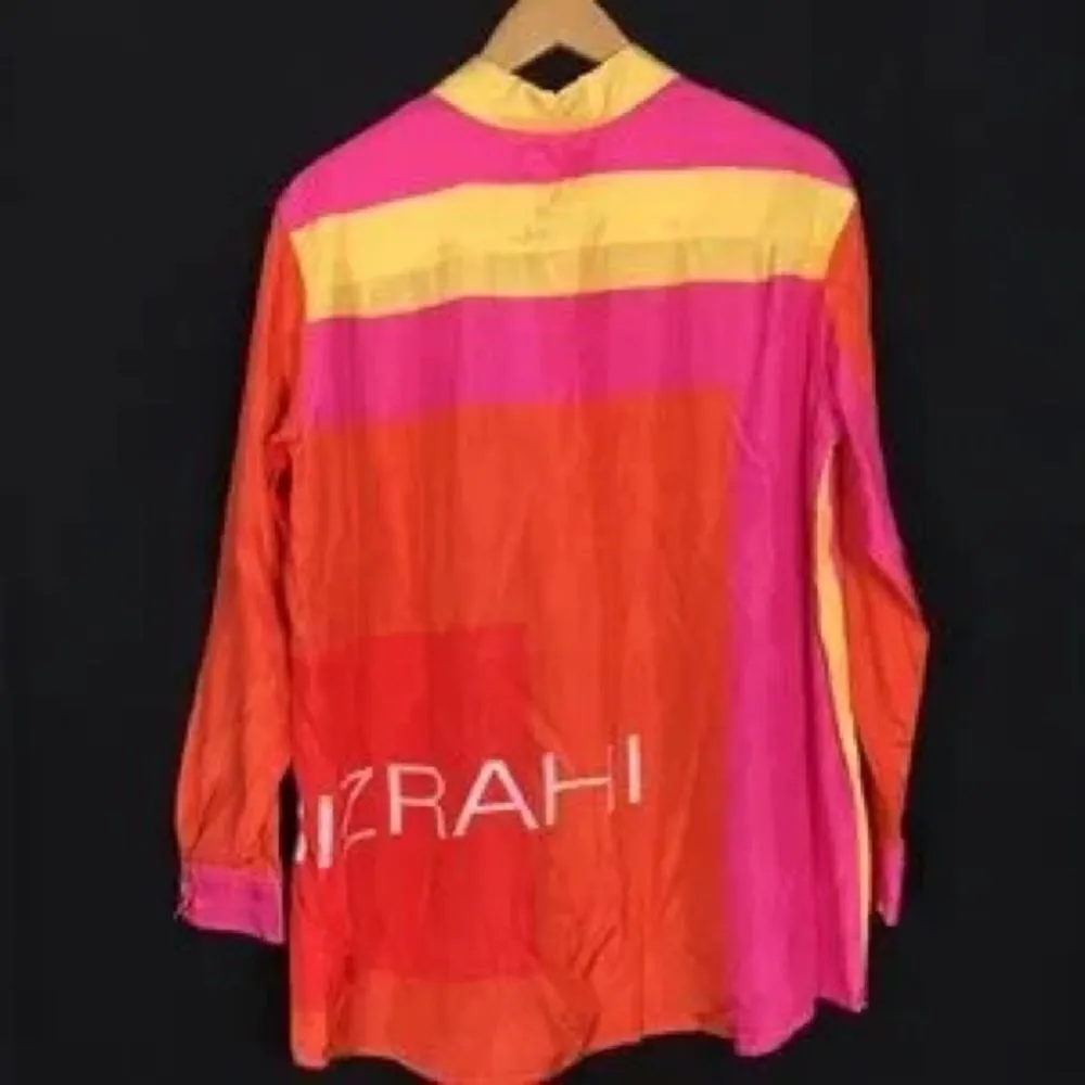 Isaac Mizrahi for Target color block silk top C33 - Image 4