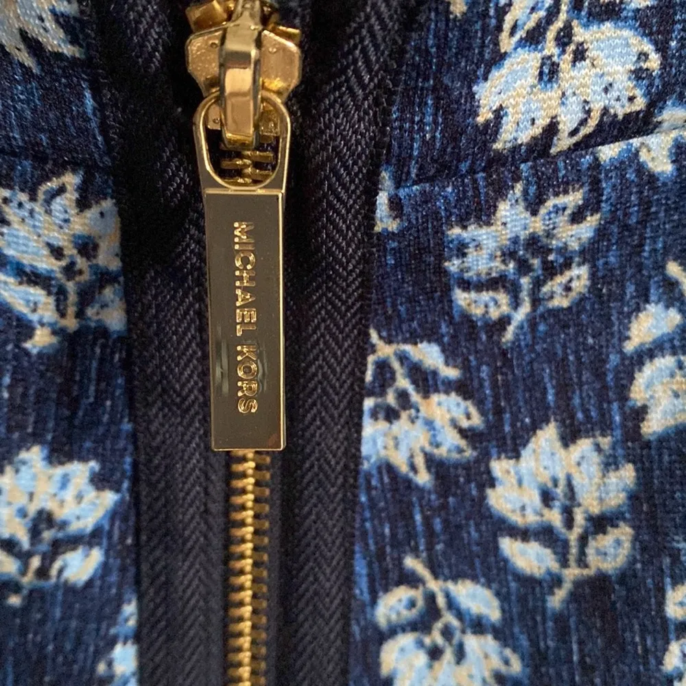 MICHAEL Michael Kors Fit & Flare Blue Floral Print Mini Skirt - Image 5