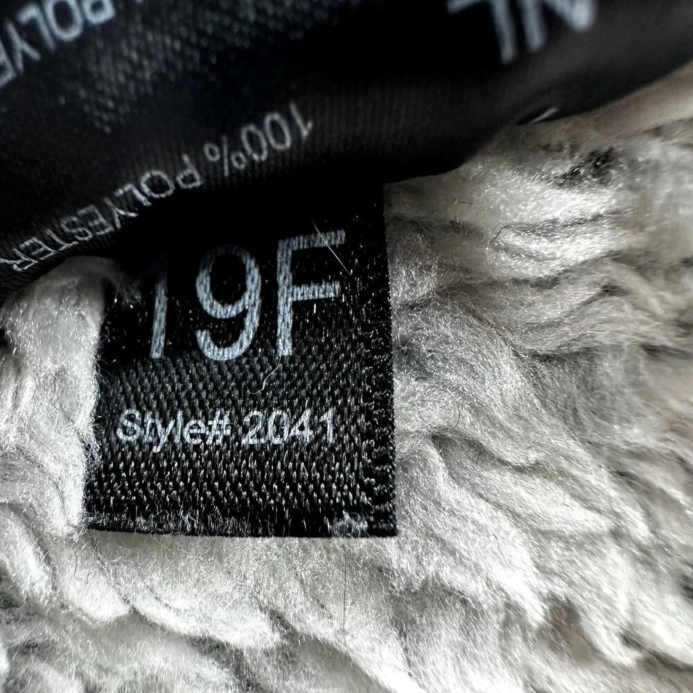 KUHL Flight Pullover Sweater Fleece Sherpa Stowable Hood Snap Stone Medium - Image 6