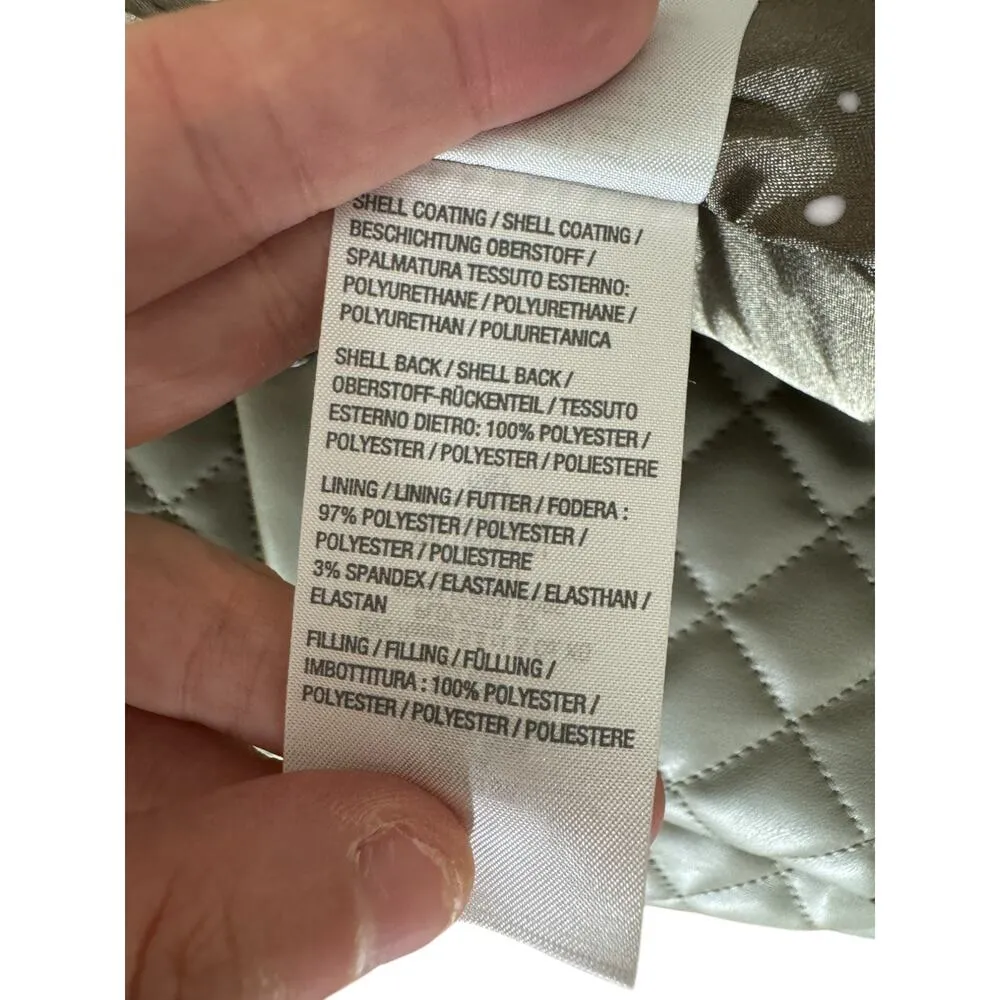 Denim & Co. Signature Quilted Faux Leather Blazer Olive XX-Small NWOT Business - Image 11