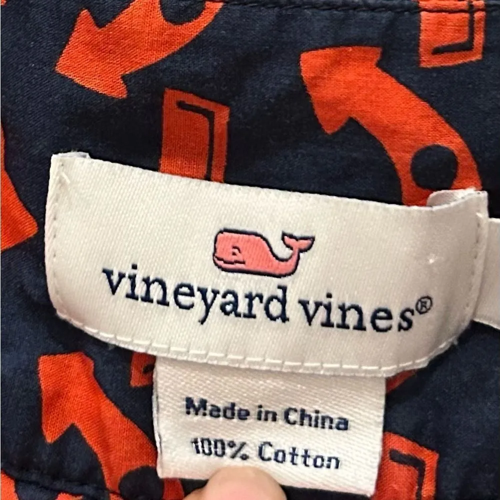 Vineyard Vines Red Blue Anchors 100% Tunic Top Rope Detail  Size Small - Image 5