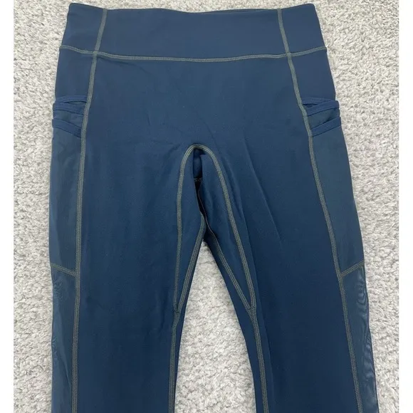 Fabletics Motion 365 Blue Leggings Women's Medium Pull On‎ Gym Running Yoga - Image 2