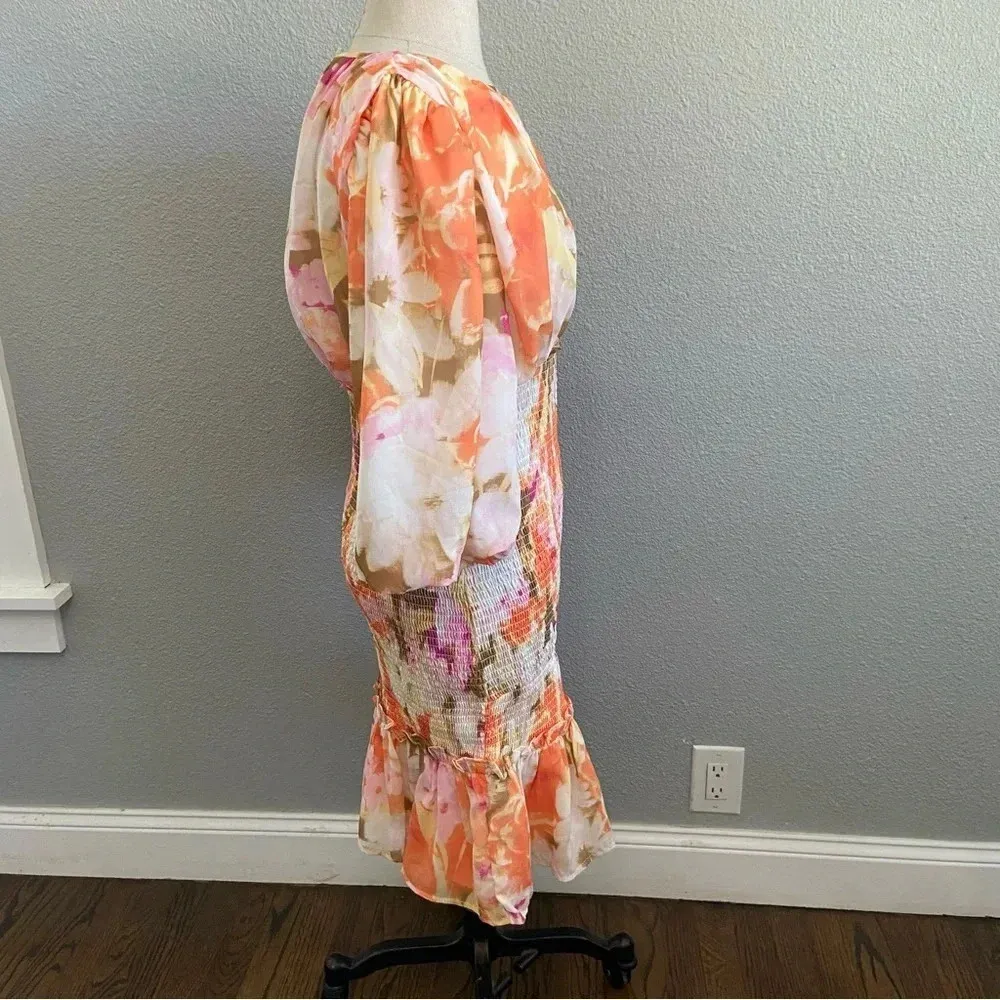 Rachel Parcell Smocked Floral Spring‎ Fling Smocked Dress Size XS NWOT - Image 6