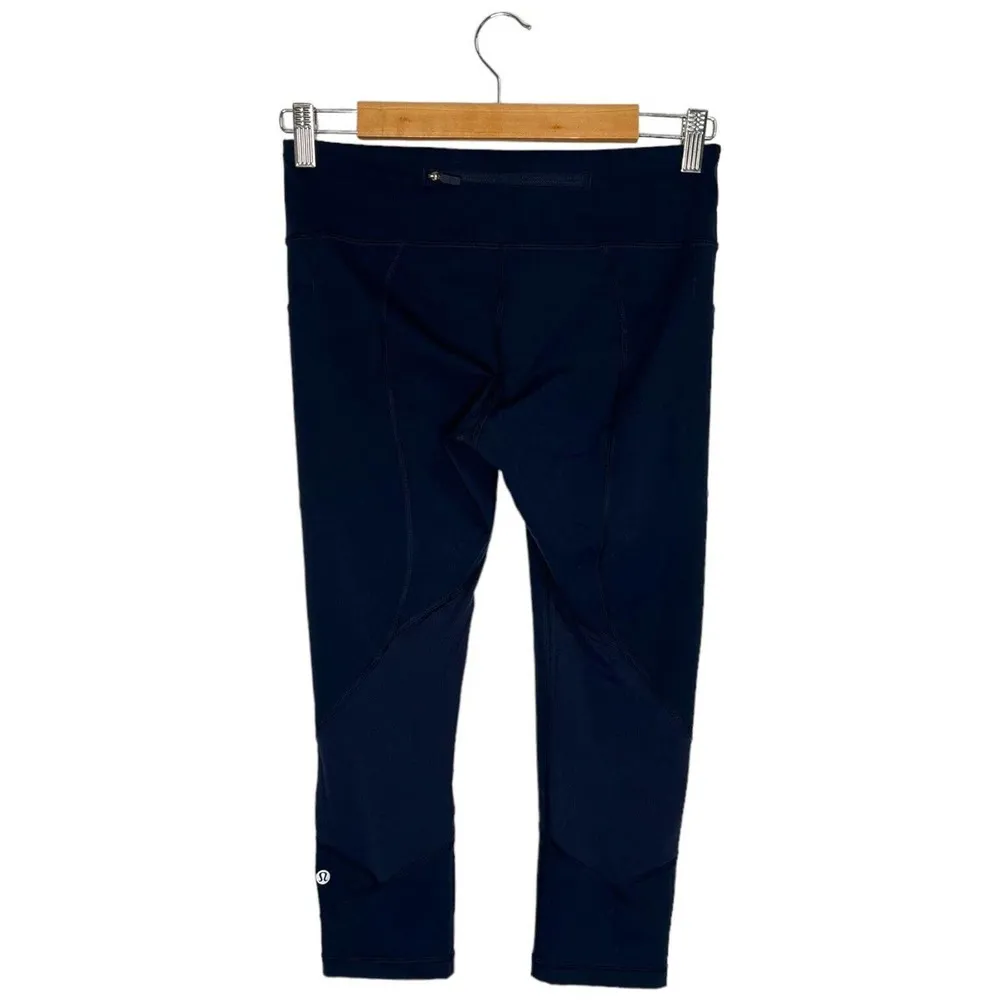 Lululemon Womens 6 Pace Rival Crop Full On Luxtreme 22 Inch W6AVOS Navy Blue - Image 16
