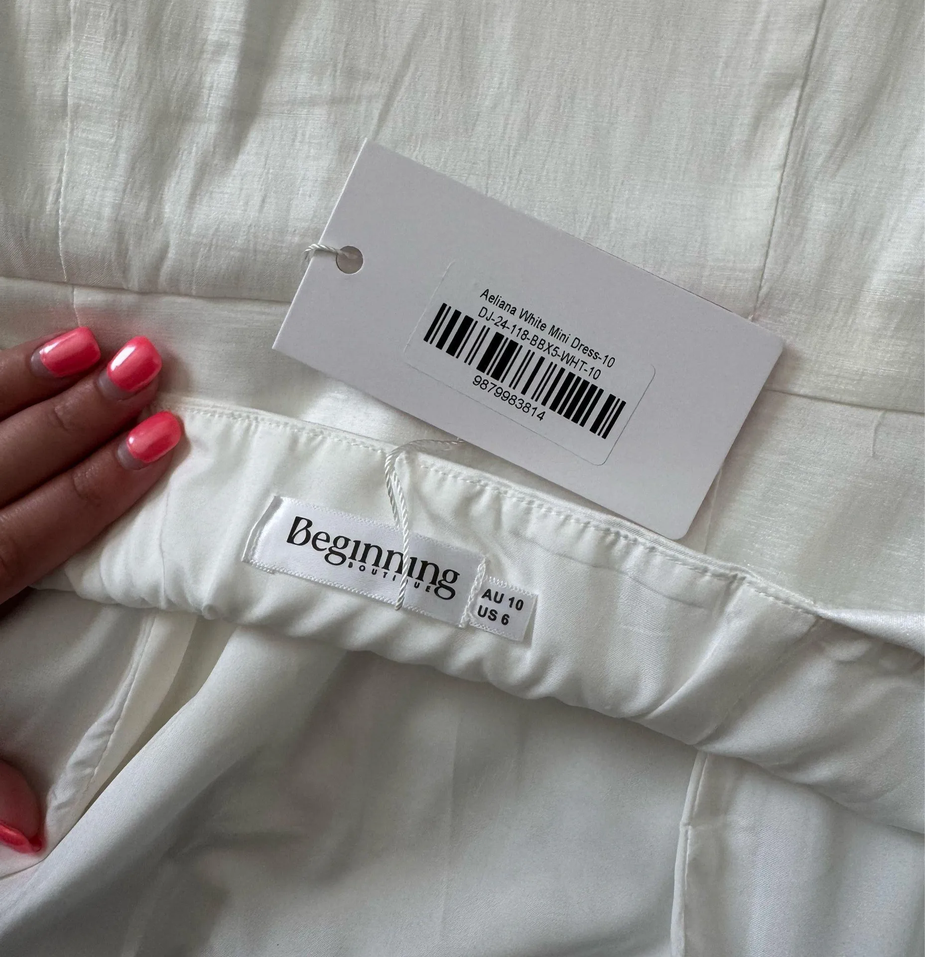 Beginning Boutique White Mini Dress - Image 4
