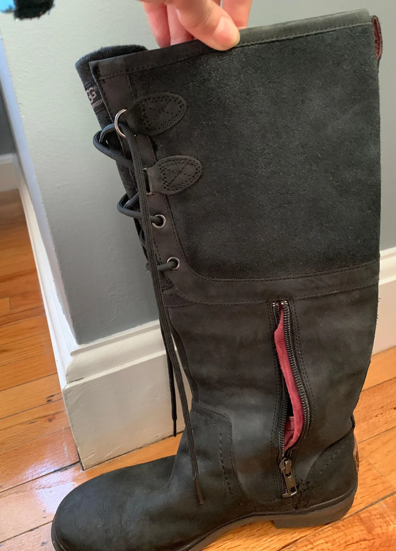 Black Tall Winter Boots - Image 2