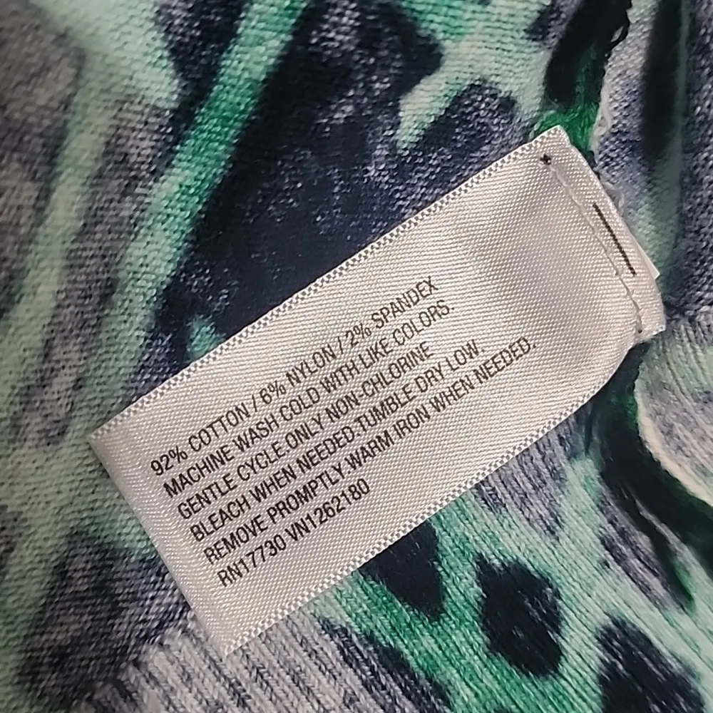 Merona Navy and Green Geometric Design Cardigan Sweater - Image 7