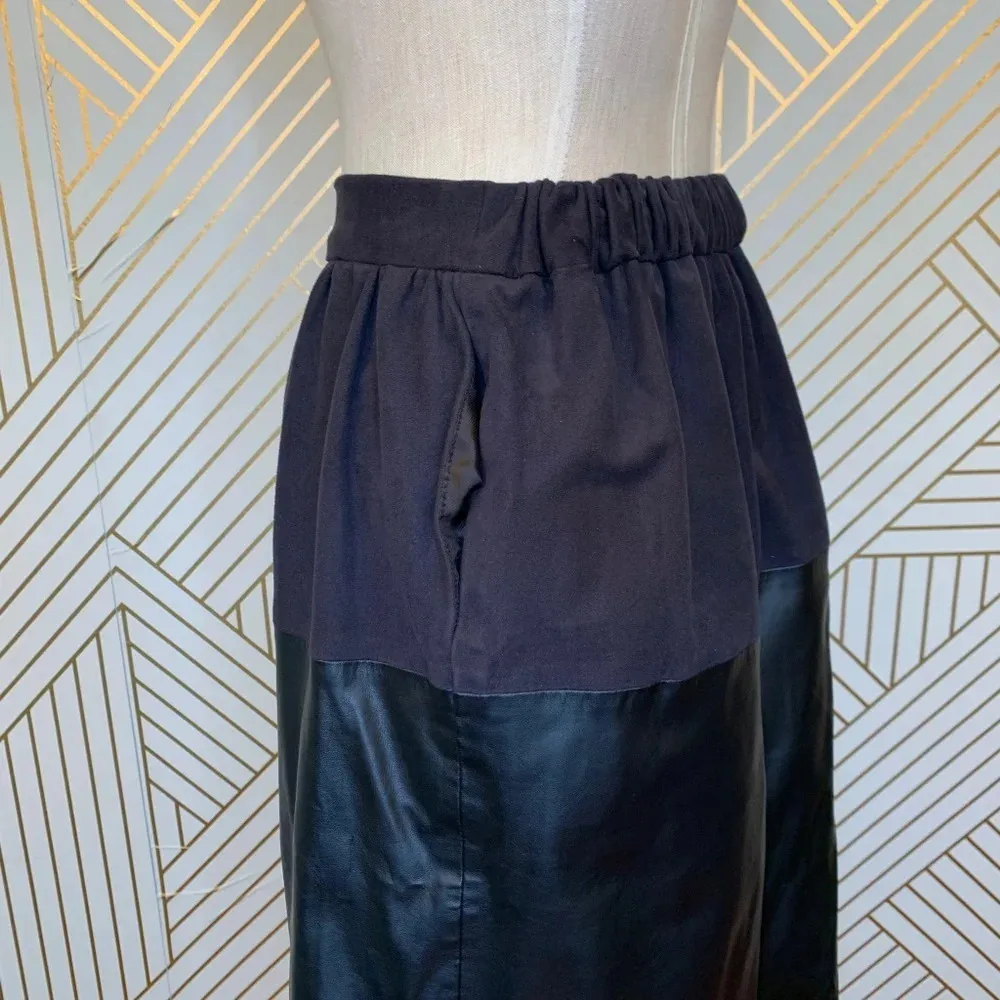 Zara Basic Black Faux Suede Leather‎ Pencil Skirt - Image 5