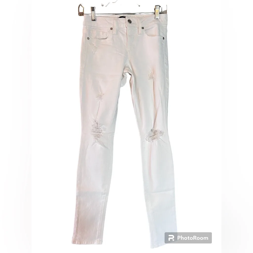 Joe’s Jeans Distressed White Pants W24 Unworn 8” Rise 31” Length Punk Grunge - Image 2