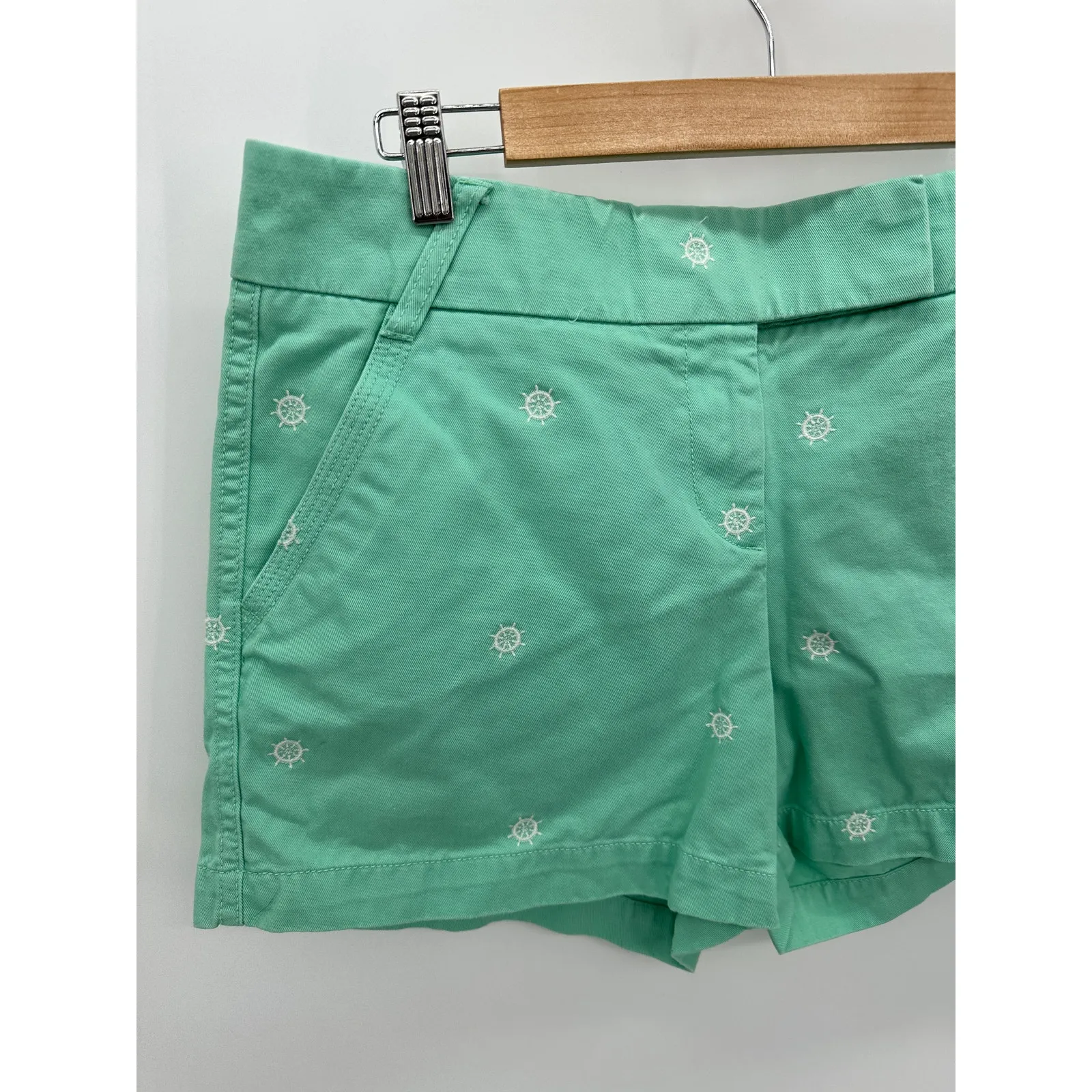 J.Crew Factory Womens Cotton Green Chino Sailor Shorts Size 10 Preppy Summer - Image 2
