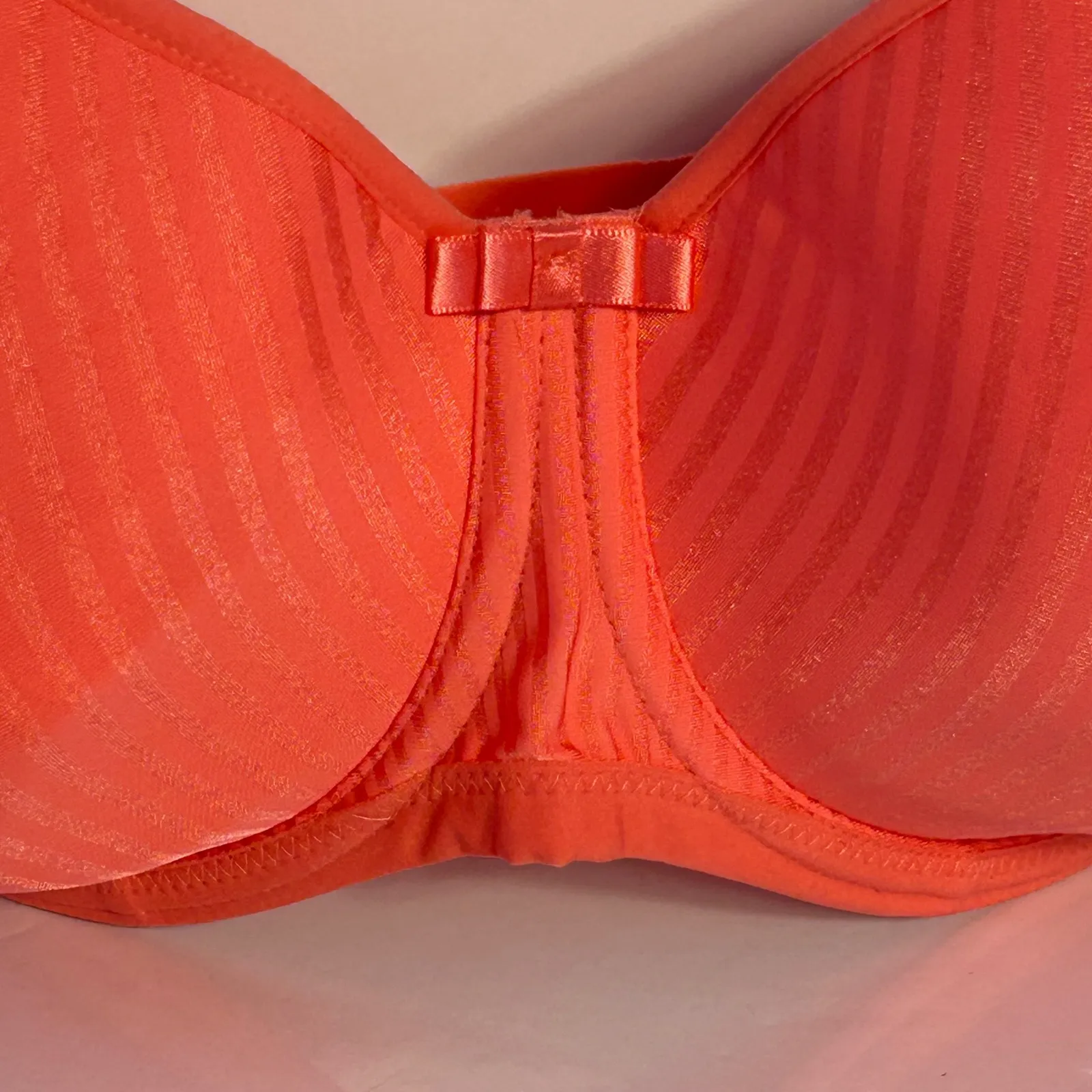 Freya AA1050SUL Coral Striped Full Coverage Underwire Bra 32J Orange Size undefined - Image 2